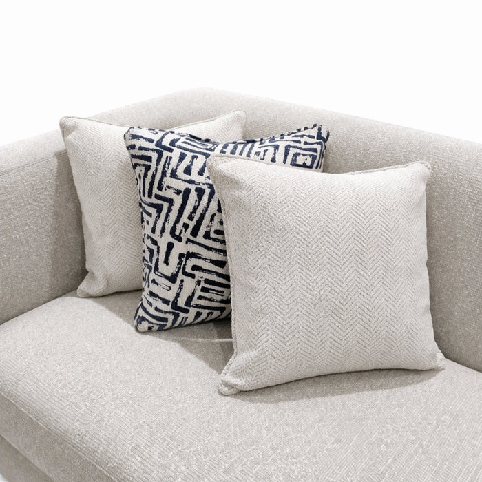 Navy Shell Weave & Crème Texture Pillow Set