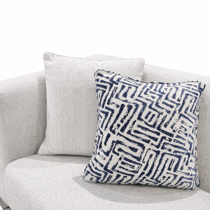 Navy Shell Weave & Crème Texture Pillow Set