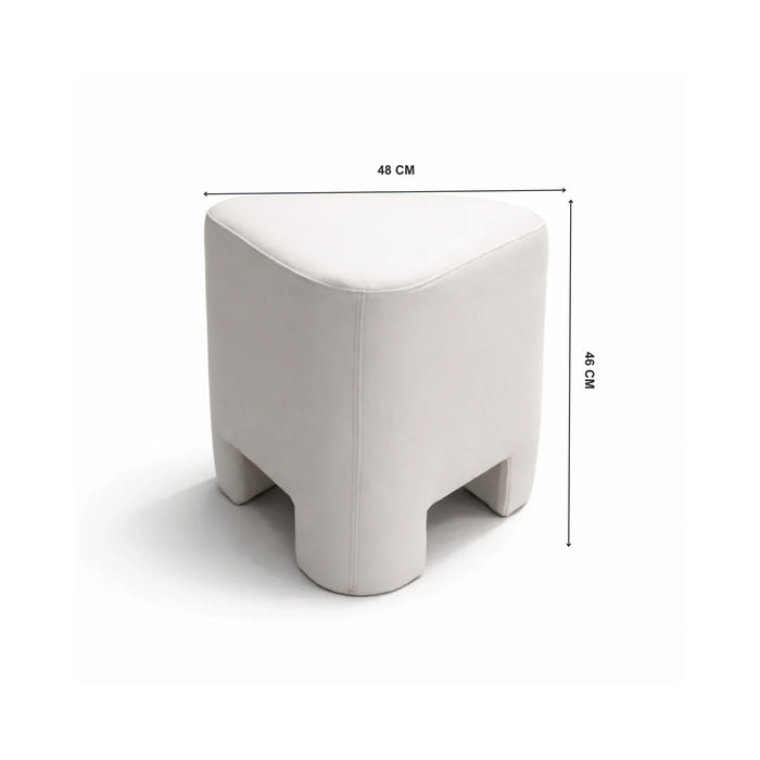 Pebble Fabric Pouf Ottoman