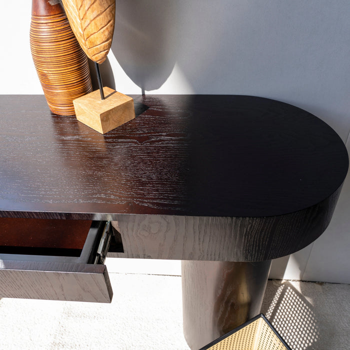 Percia Ash Veneer Console Table