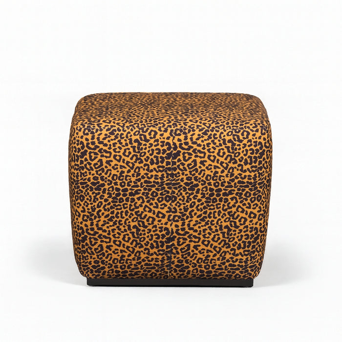 Reina Animal Print Pouf