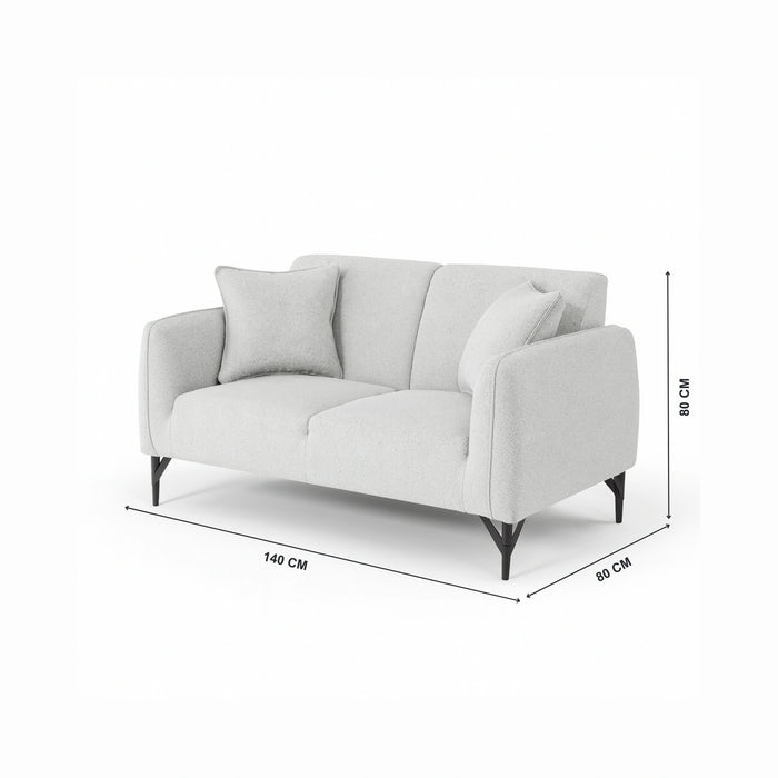 Sadq Soft Grey 2 & 3 Seater Sofa