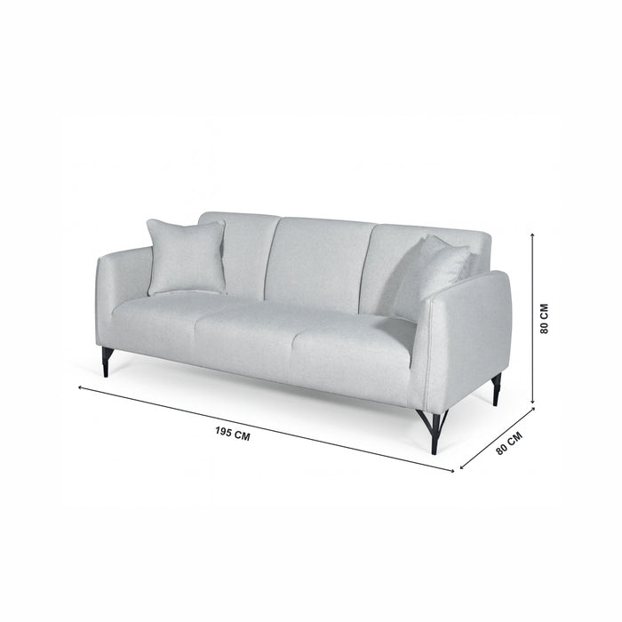 Sadq Soft Grey 2 & 3 Seater Sofa