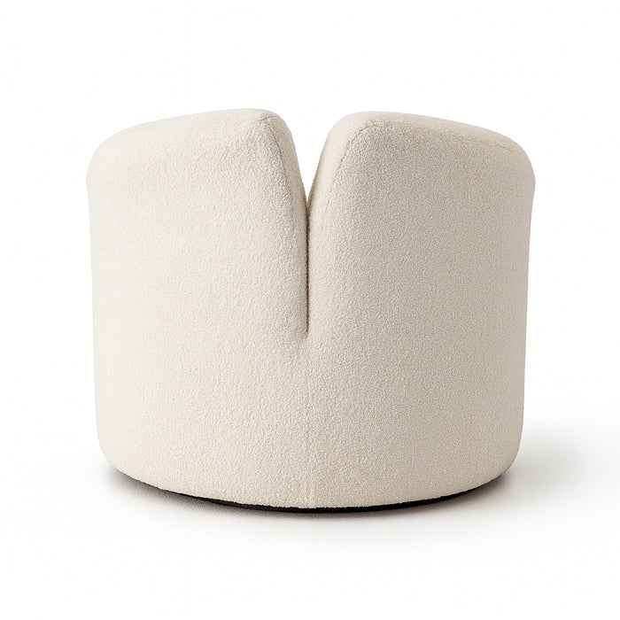Salvador White Bouclé Accent Chair