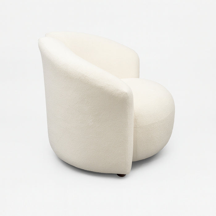 Salvador White Bouclé Accent Chair