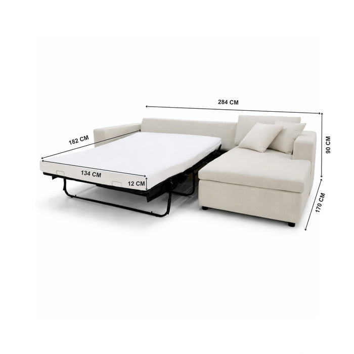 Sophie 3-Seater L-Shape Sofa Bed