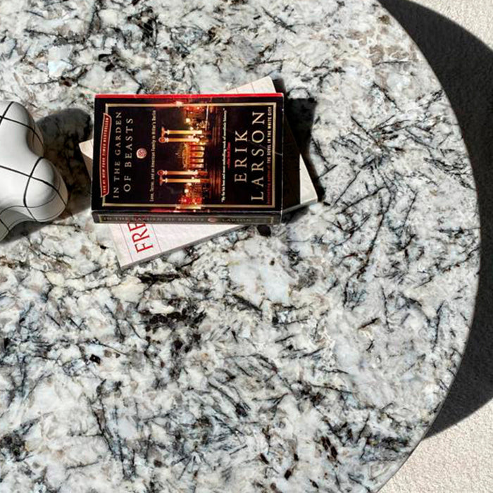Urban Marble Coffee Table – Round Top with Crossed Base