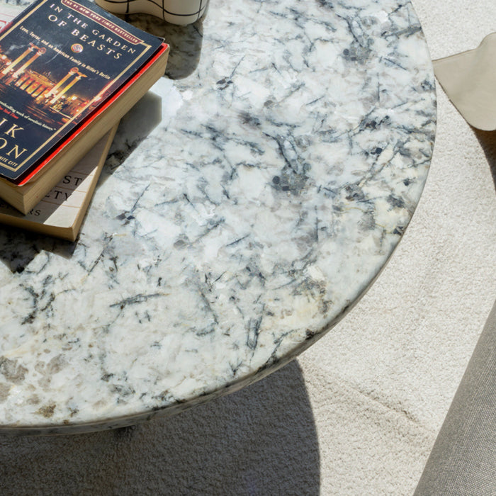 Urban Marble Coffee Table – Round Top with Crossed Base
