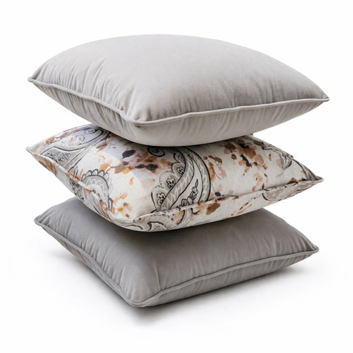 Vintage Paisley Bloom & Espresso Velvet Pillow Set Living Point