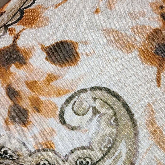 Vintage Paisley Bloom & Espresso Velvet Pillow Set