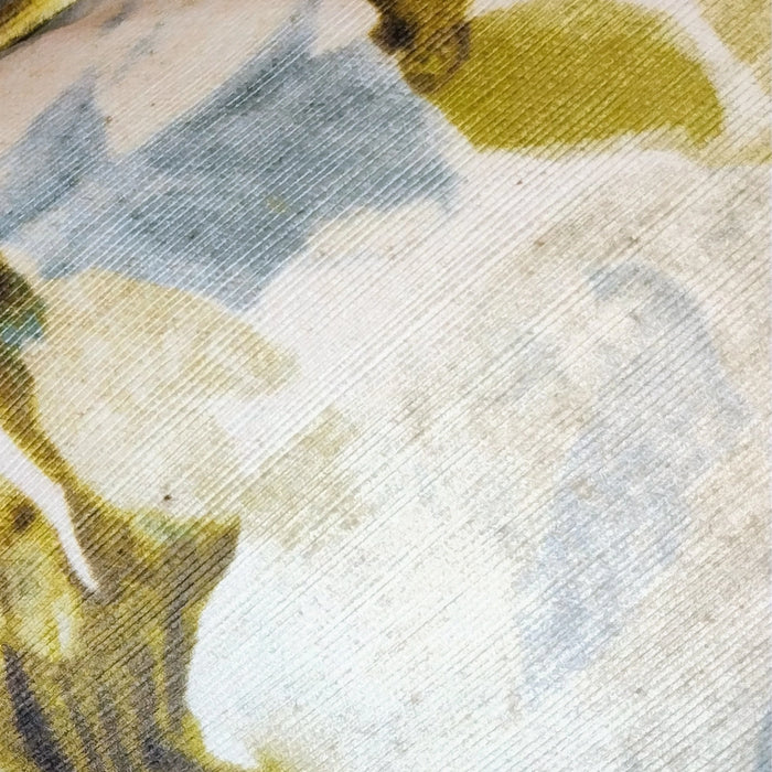Wildflower Pattern & Blue Velvet Pillow Set
