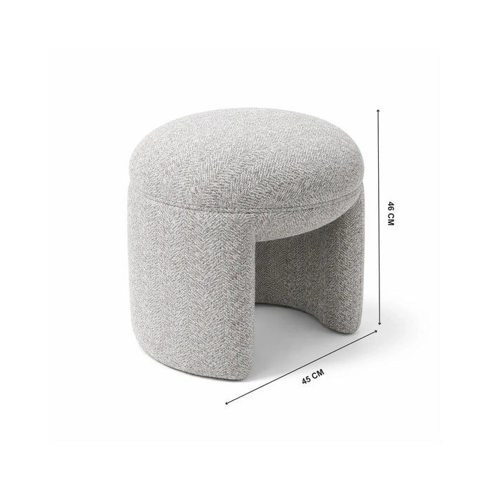 Willow Round Textured Pouf