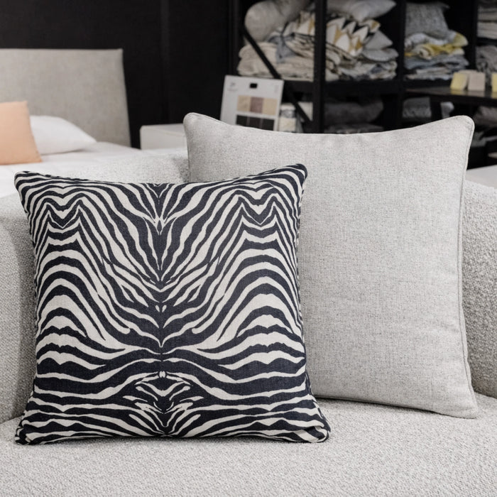 Zebra Print & Cloud Cream Chenille Pillow Set