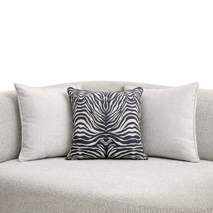 Zebra Print & Cloud Cream Chenille Pillow Set