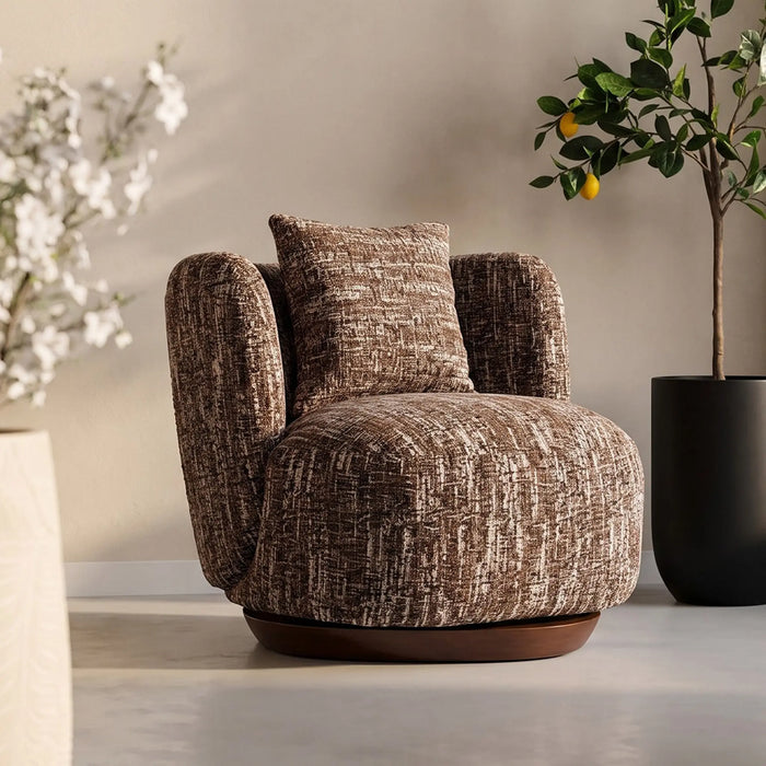 Mashrabiya Accent Chair Maroon