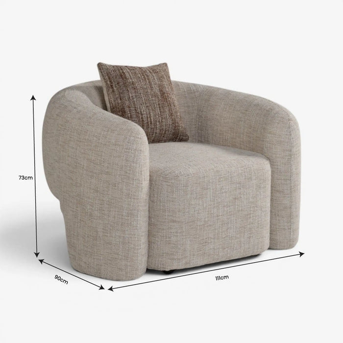 Meona 1 Seater Sofa Beige