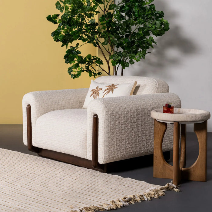 Merlis 1 Seater Sofa Ecru
