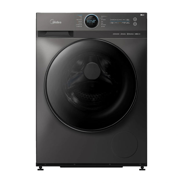 Midea 12/8 KG Smart Washer Dryer with BLDC Inverter Motor| 1400 RPM| Fully Automatic Front Load Washing & Drying Duo Wi-Fi Machine| 16 Programs-Allergy| Steam Care| Auto Clean| Color Titanium| MF200D120WBTGCC