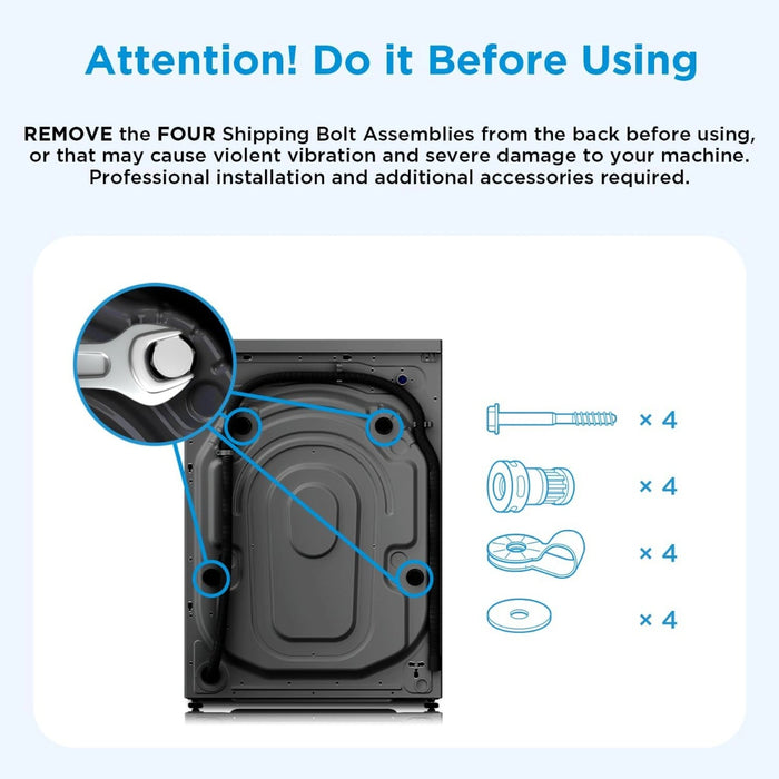 Midea 12kg Front Load Washer | Lunar Dial Control | 1400 RPM Spin | 14 Programs | Wi-Fi Smart | Steam Care | BLDC Inverter Motor | Titanium Finish | MF200W120WBTGCC
