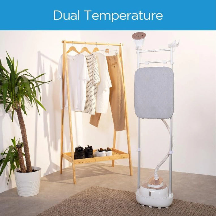 Midea 1800W Digital Garment Steamer | 2L Detachable Tank | Pro Steam & Sanitize | Multi-Angles & Wheels | Attachments Kit | MY-GZ20D2W