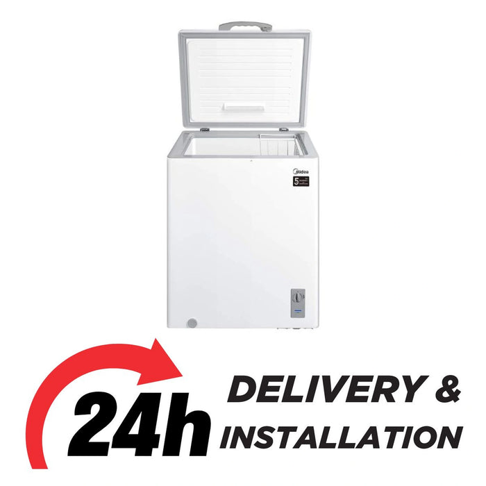 Midea 186 Liters Chest Freezer White | 1 Year Full and 5 Years Compressor Warranty | HS186CN