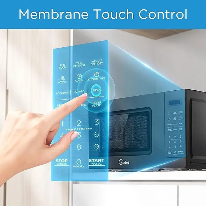 Midea 20L Solo Microwave Oven | 700W | Digital Touch Control | Child Lock | Memory Function | Defrost-by-weight-or-time | Fast Reheat | Push Button Door Opening | Best for Home & Office | Black | EM721BK
