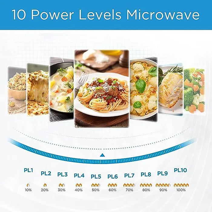 Midea 20L Solo Microwave Oven | 700W | Digital Touch Control | Child Lock | Memory Function | Defrost-by-weight-or-time | Fast Reheat | Push Button Door Opening | Best for Home & Office | Black | EM721BK