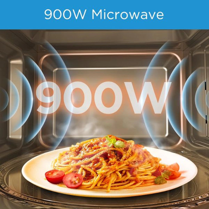 Midea 25L Digital Solo Microwave Oven with 10 Power Levels| 900W| Electronic Touch Control| Child-Safety-Lock| Defrost Function| Fast Reheat| Pull Open Door Handle| Good for Home & Office| EM925A2GUBK
