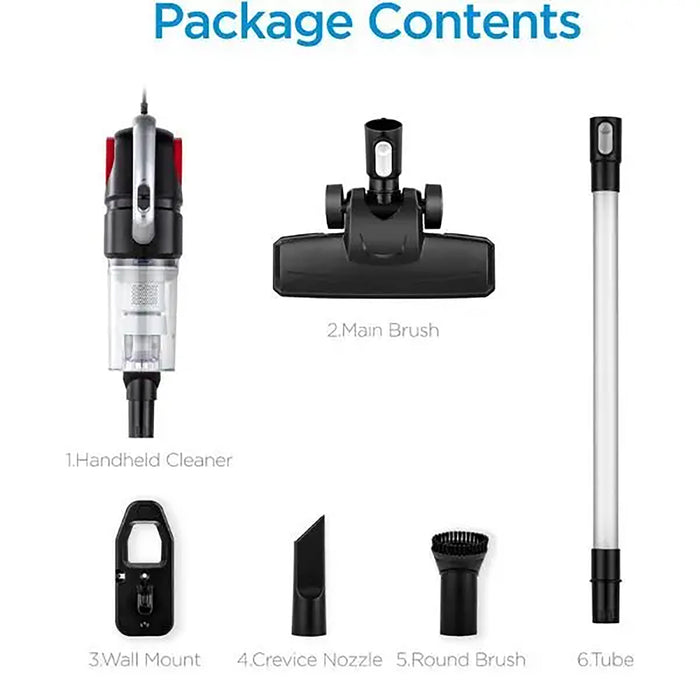 Midea 2in1 Light Weight Corded Upright Vacuum Cleaner | 450W Powerful with 0.4L Transparent Dust Container | Stick & Handheld Multi-Surface Cleaning | 5M Cord | High Suction Power | Best for Home | 20S