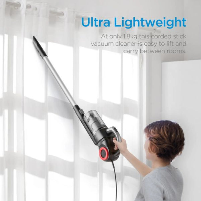 Midea 2in1 Light Weight Corded Upright Vacuum Cleaner | 450W Powerful with 0.4L Transparent Dust Container | Stick & Handheld Multi-Surface Cleaning | 5M Cord | High Suction Power | Best for Home | 20S
