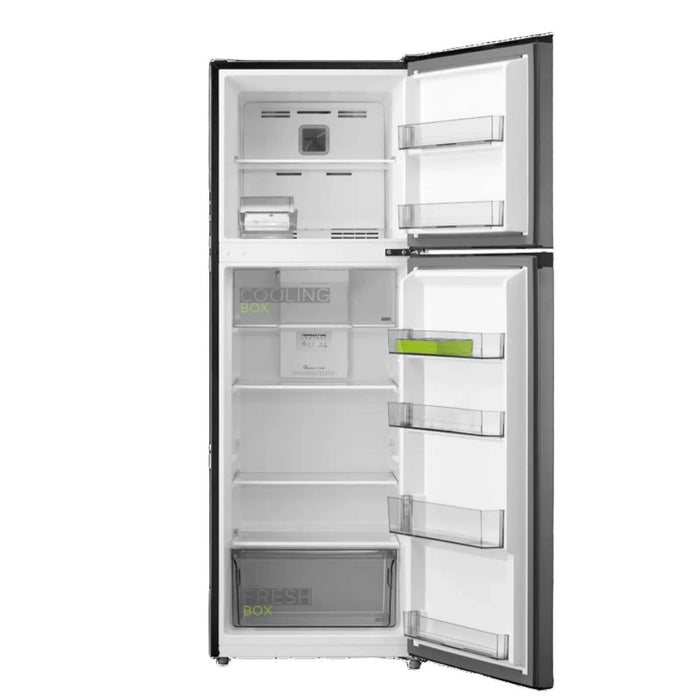 Midea 385L Top Mount Fridge Freezer | Frost-Free | Smart Sensor & Humidity Control | Active-C Fresh | Silver | MDRT385MTE46AE EROS