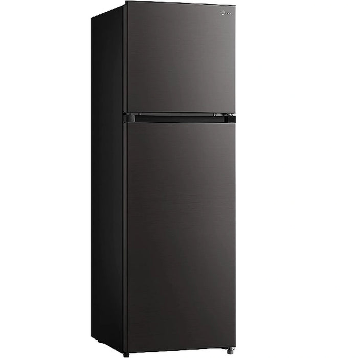 Midea 390L Gross Top Mount Double Door Refrigerator | MDRT390MTE28 | 2 Doors Frost Free Fridge Freezer with Smart Sensor & Humidity Control, Active-C Fresh, Multi-Air Flow, Electronic Control | Dark Silver