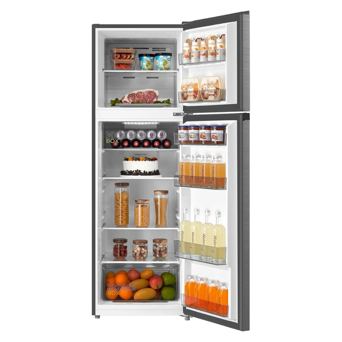 Midea 395L Gross & 262L Net Double Door Refrigerator | Multi-Air Flow Technology | Equipped with Smart Sensor | Inverter Quattro | Active-C Fresh Technology | Smart Cooling | Silver | MDRT395MTE46AE