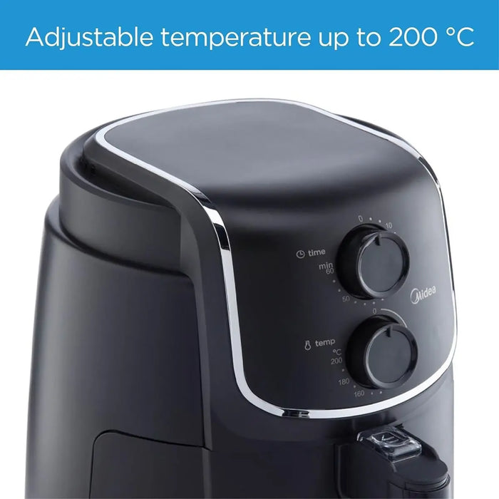 Midea 4.7L XL Digital Air Fryer |1500W| Dual Cyclone Rapid Hot Technology for Frying, Grilling, Broiling, Roasting, Baking, Toasting, Timer up to 60 minutes Temperature Control up to 200C | MFCN40D2