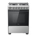 Midea 60x60cm Freestanding Gas Cooker | 4 Burners | Automatic Ignition & Safety | Cast Iron Pan Support | Stainless Steel Finish | Separate Knob for Oven Grill | BME62058FFD-D EROS