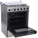 Midea 60x60cm Freestanding Gas Cooker | 4 Burners | Automatic Ignition & Safety | Cast Iron Pan Support | Stainless Steel Finish | Separate Knob for Oven Grill | BME62058FFD-D EROS