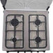 Midea 60x60cm Freestanding Gas Cooker | 4 Burners | Automatic Ignition & Safety | Cast Iron Pan Support | Stainless Steel Finish | Separate Knob for Oven Grill | BME62058FFD-D EROS