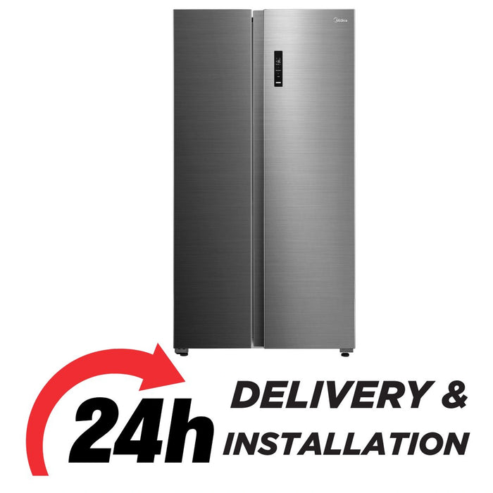 Midea 710L Gross & 510L Net Side By Side 2 Door Refrigerator | Frost Free Fridge Freezer With Humidity Control | Electronic Touch Screen | Inverter Quattro | Adjustable Door Racks | MDRS710FIE46AED