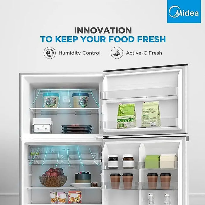 Midea 720L Double Door Refrigerator | MDRT723MTE46AED | 10-Year Inverter Compressor Warranty | Frost-Free | Smart Sensor | Humidity Control | Electronic Control | Silver