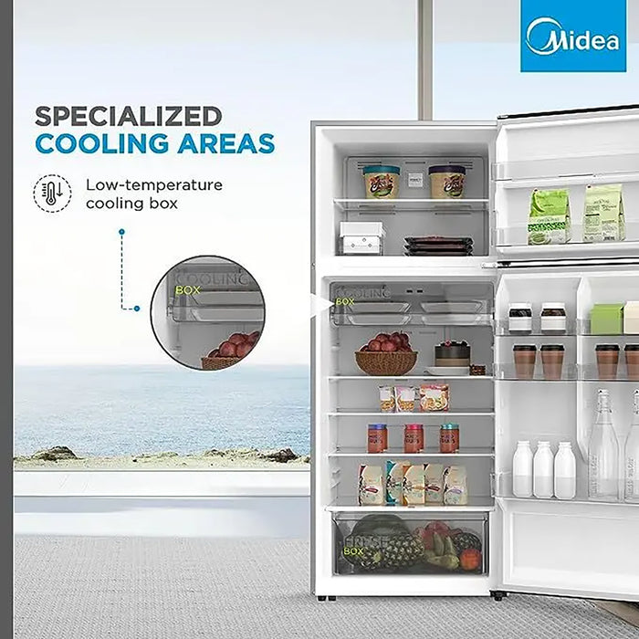 Midea 720L Double Door Refrigerator | MDRT723MTE46AED | 10-Year Inverter Compressor Warranty | Frost-Free | Smart Sensor | Humidity Control | Electronic Control | Silver
