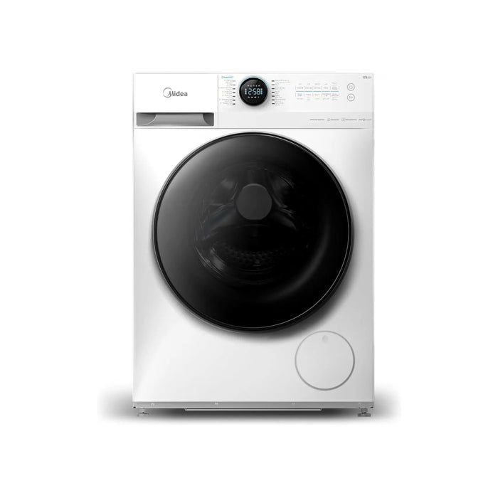 Midea 8/6 KG Smart Washer Dryer | BLDC Inverter Motor | 1400 RPM | Fully Automatic Front Load Washing & Drying Combo | 14 Programs-Quick Wash/Steam Care/Auto Clean | White | MF200D80WBW-GCC