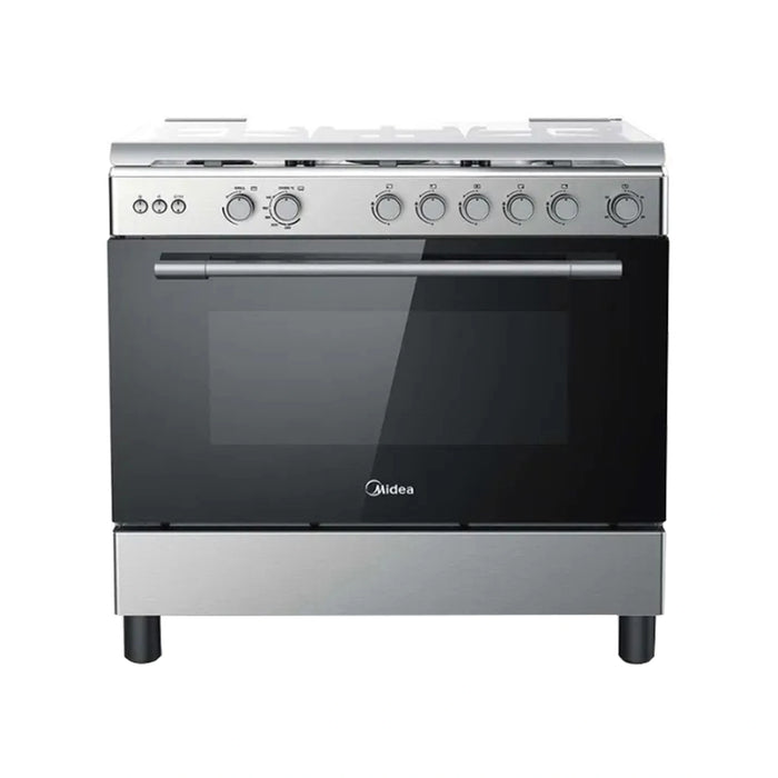 Midea 90x60cm Gas Cooking Range 5 Burners Steel Panel with Oven and Grill