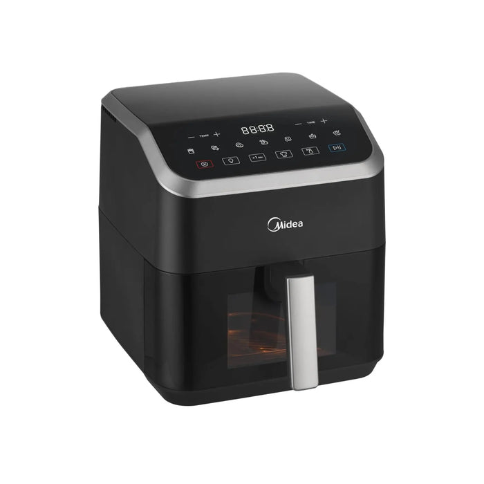 Midea Air Fryer 5L | Digital Touch Control, X Cycloneair Technology | See-Through Window | Multifunction: Fry, Grill, Broil, Roast | Timer Up to 60 Mins | 200C Temp Control | MAD-550F2APK