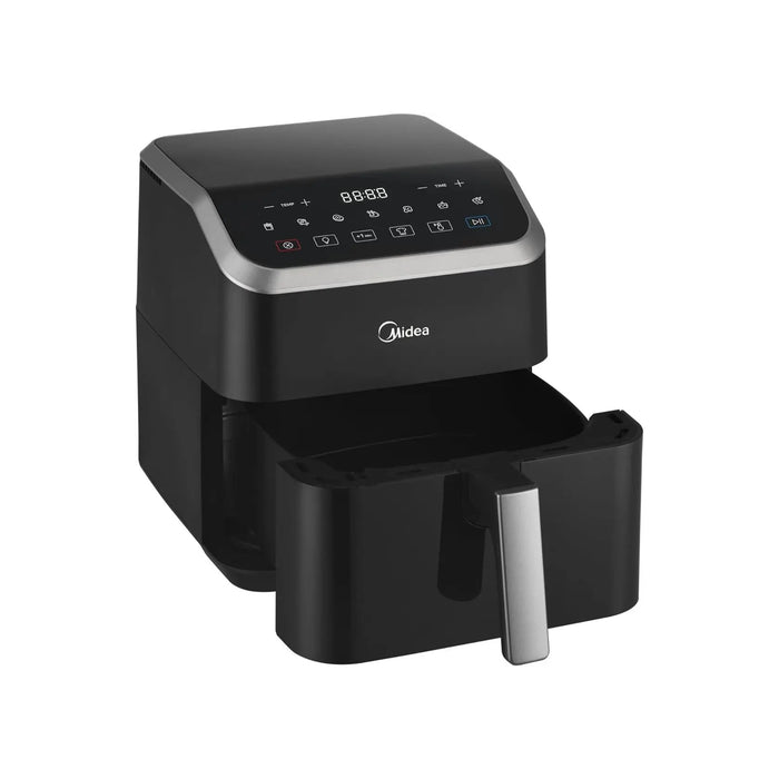 Midea Air Fryer 5L | Digital Touch Control, X Cycloneair Technology | See-Through Window | Multifunction: Fry, Grill, Broil, Roast | Timer Up to 60 Mins | 200C Temp Control | MAD-550F2APK