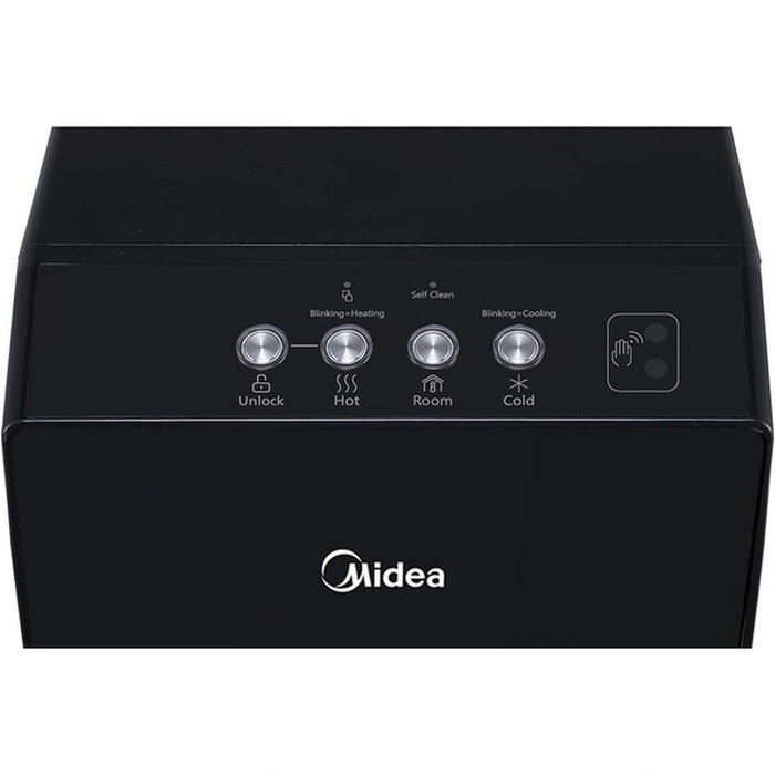 Midea Bottom Loading Water Dispenser | Hot, Cold & Ambient Temperature | Touchless Cold Water | Floor Standing | Child Safety Lock | Home, Kitchen, Office & Pantry | Black | YL1844S-IR