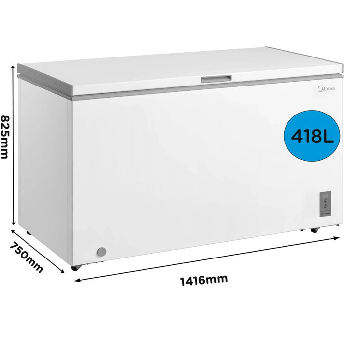 Midea Chest Freezer 418L Net Capacity |LED Display | White | MDRC564FZE01AE