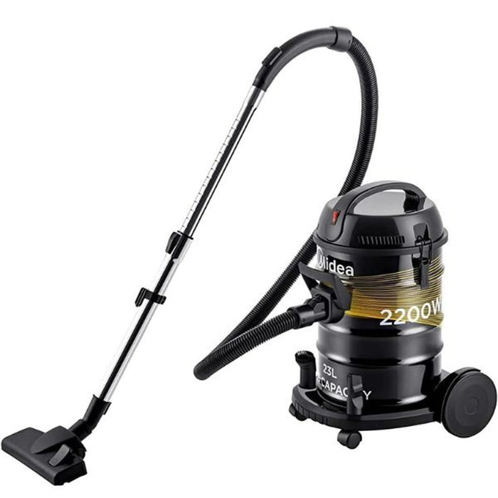 Midea Drum Vacuum Cleaner | 2200 Watts | 23 Liter Ultra Large Tank | Adjustable Tube | Removable & Washable Filter | Rug-Floor Nozzle | Blower Function | Home & Office| MDVC23 EROS