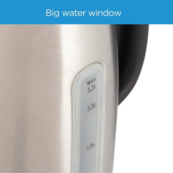 Midea Electric Kettle | 1.7L Capacity | 1850-2200W Rapid Boil | Water Level Indicator | Removable Filter | Auto Shut-Off | 360 Swivel Base | MK17S30D2 EROS