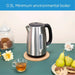Midea Electric Kettle | 1.7L Capacity | 1850-2200W Rapid Boil | Water Level Indicator | Removable Filter | Auto Shut-Off | 360 Swivel Base | MK17S30D2 EROS