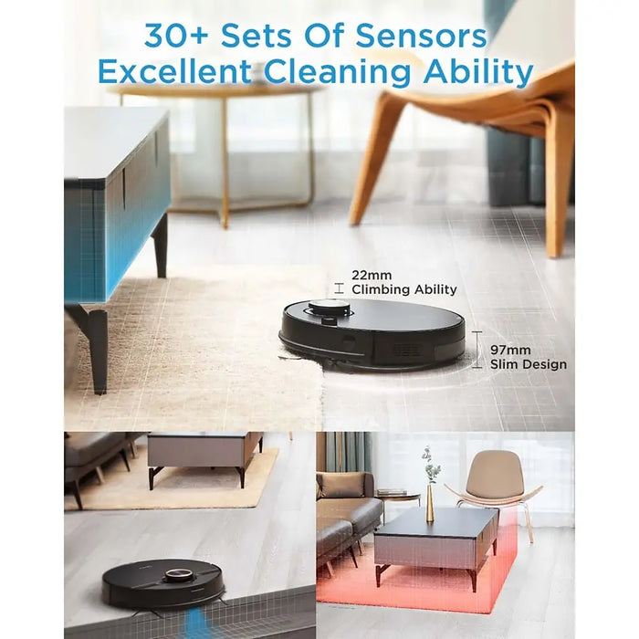 Midea M7 Pro Robot Vacuum Cleaner | 4000Pa Strong Suction with BLDC Motor | 150-Minute Run Time | Wet Mopping | App & Voice Control with Msmartlife | 450ml Dust - 180ml Water Tank | Carpet Sensor | LDS Navigation